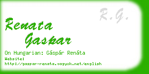renata gaspar business card